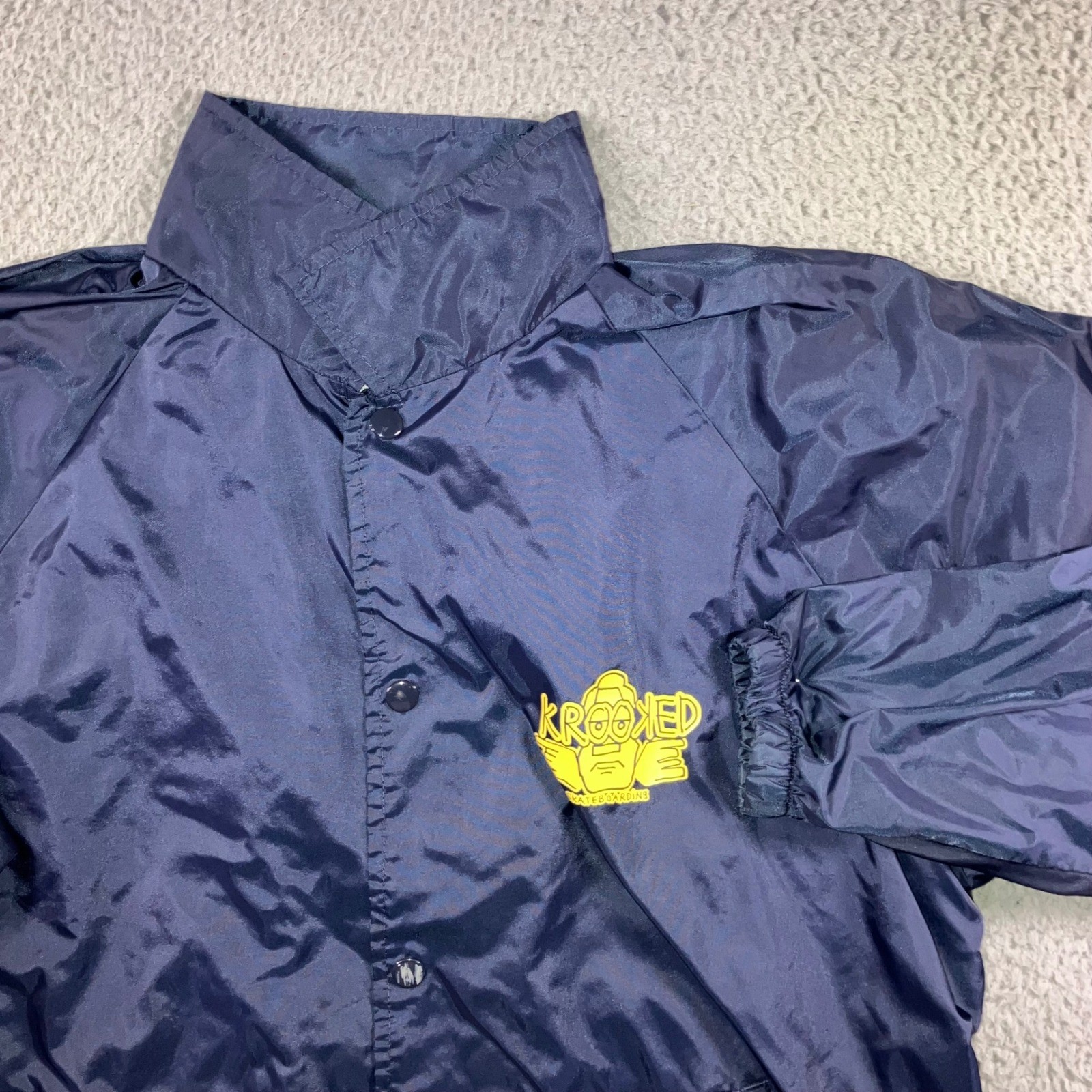 Krooked Skateboarding Jacket Men Large Arketype Coach Windbreaker Nylon Logo