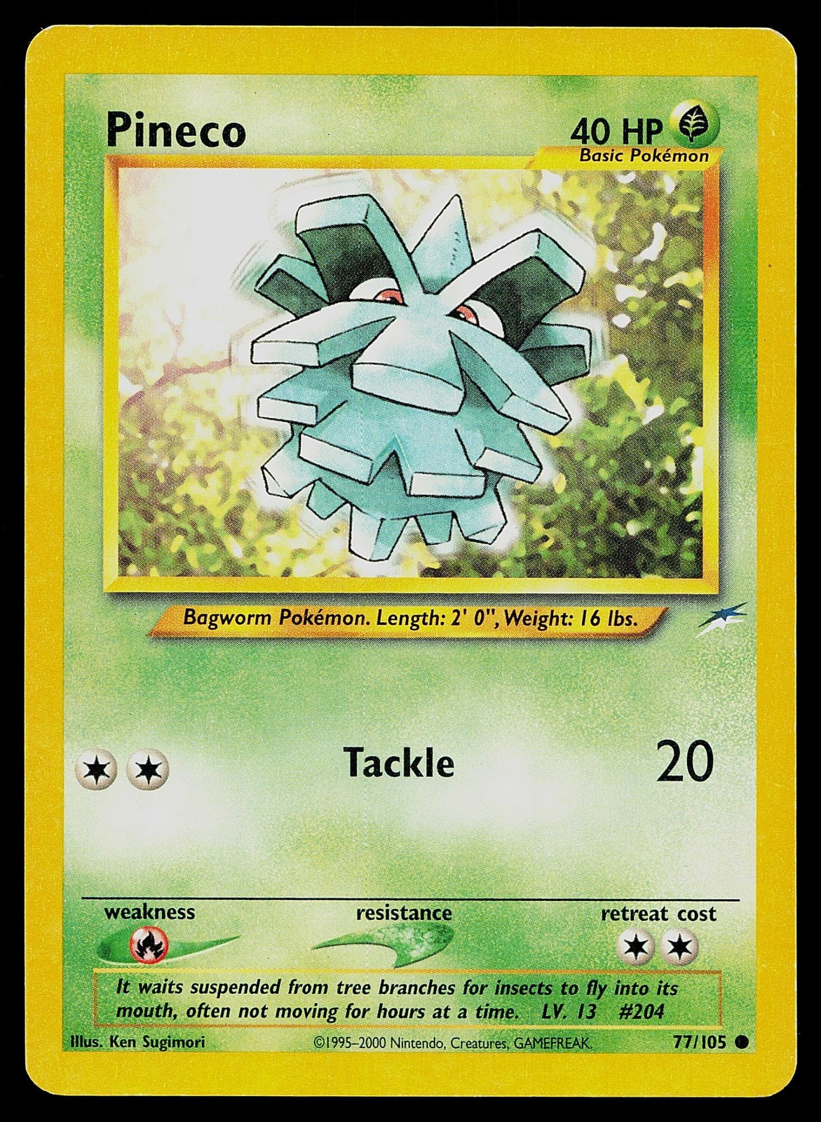 Pokemon Card Neo Destiny Pineco 77/105 Common