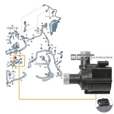 Secondary Water Pump Parking Heater Fit For Audi Skoda Seat VW Golf 5Q0965561B