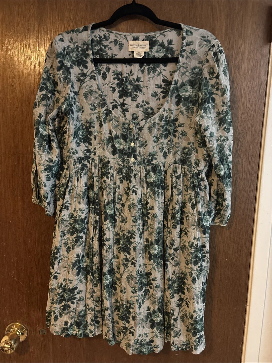 ralph lauren denim & supply floral button babydoll dress Denim & Supply Ralph Lauren | Dresses | Denim Supply Ralph Lauren Floral Blue Babydoll Shortsleeve Mini Dress