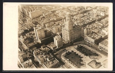 Montevideo, Vista de la Plaza Independencia, Vista Aerea, Ansichtskarte 1931 