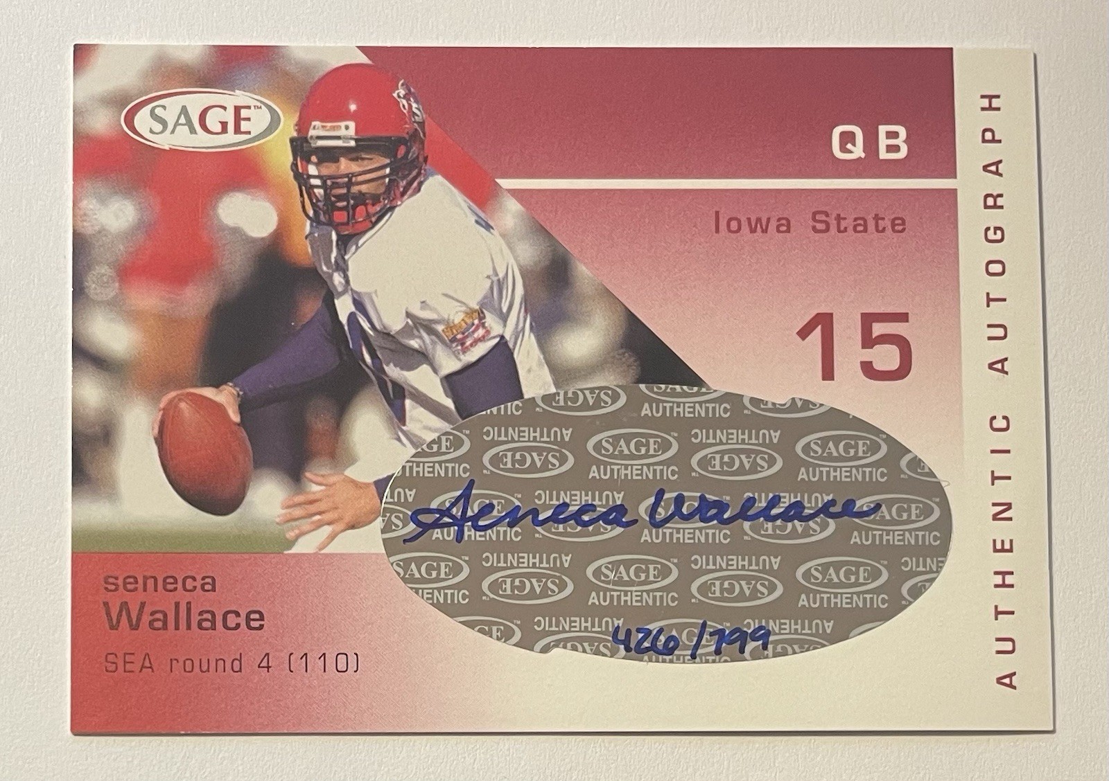 Seneca Wallace SA-GE Autographs #A41 Red