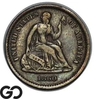 1860-O Seated Liberty Half Dime, Choice XF
