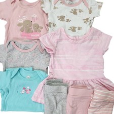 0-3 Month Baby Girl Bodysuit and legging bundle Lot of 8 pieces