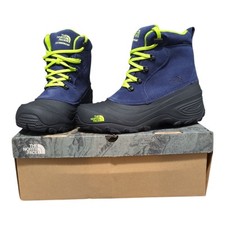 The North Face CHILKATS LACE 2 Cosmic Blue Green Suede Boots SZ Youth 7 8.5 W