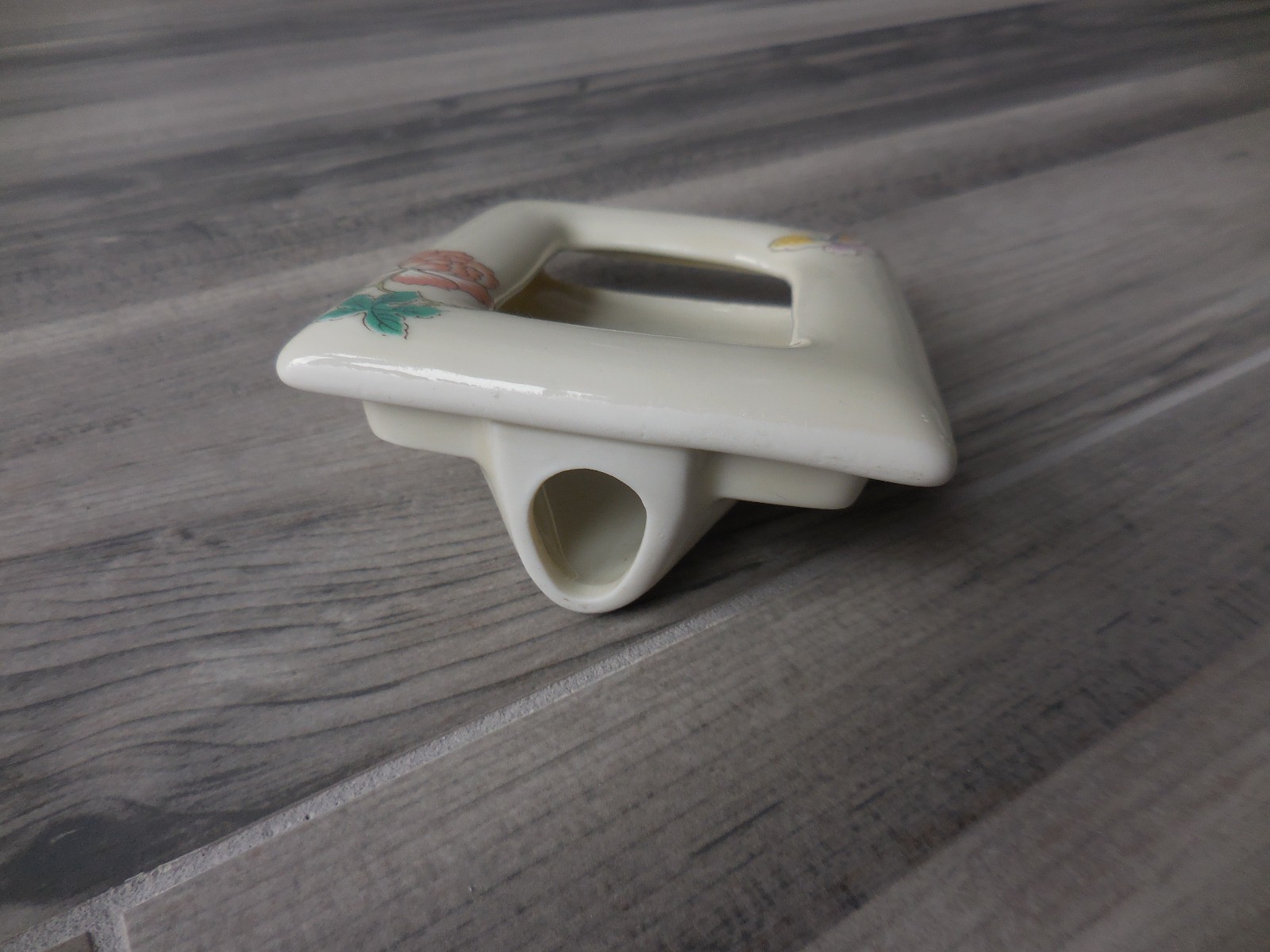 Cho Cho Takahashi Small Mini-Photo Frame Hand Painted Porcelain 3.75 X 3 in.