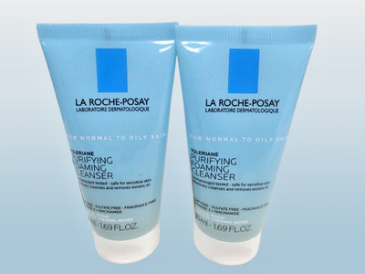 LA ROCHE POSAY TOLERIANE PURIFYING FOAMING CLEANSER 1.69 OZ NWOB LOT OF 2
