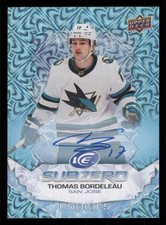 2022-23 Upper Deck Ice Sub Zero Rookie AUTO Blue #SZTB Thomas Bordeleau