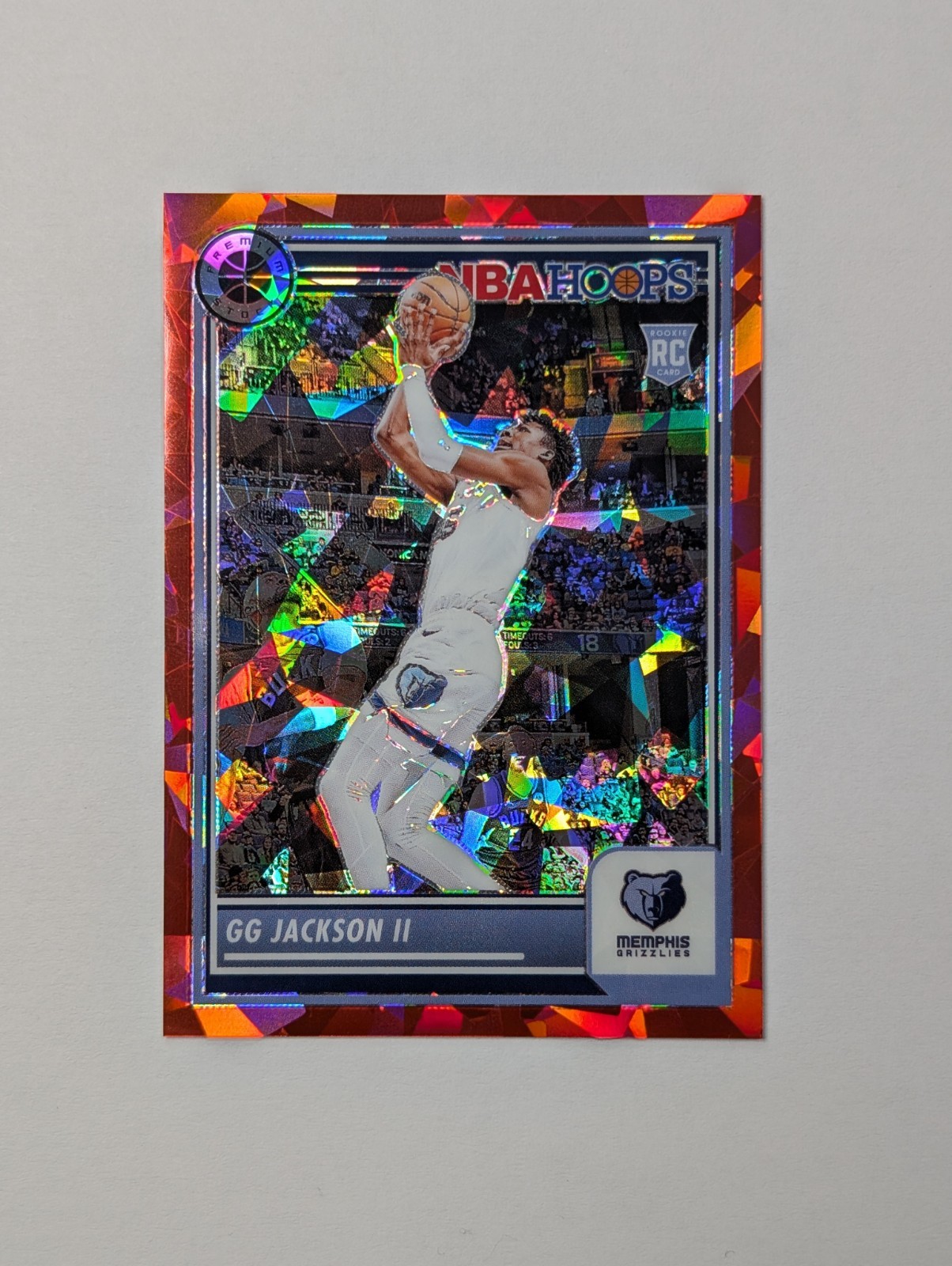 2023-24 NBA Hoops Premium Stock - GG Jackson II #43 Red Ice /99 (RC) Grizzlies