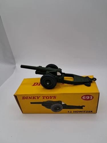 DINKY 693 7.2 HOWITZER GUN EXCELLENT ORIGINAL BOXED (L228)