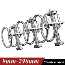 304 Stainless Steel Double Wire Hose Clamp 9mm-290mm Adjustable Pipe Tube Clips