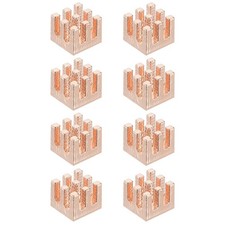 4 Pcs Copper Heatsink 7x7x6mm, Heat Sink Cooler Radiator for Raspberry Pi