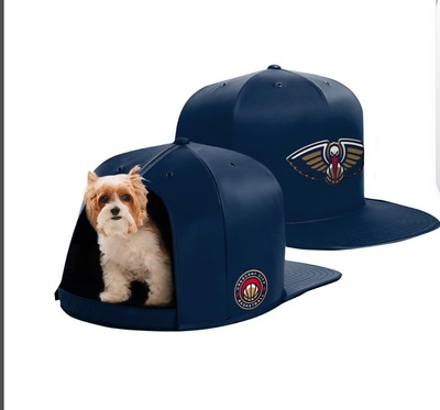 NBA New Orleans Pelican Navy/White Plush Pet Nap Cap Dog Bed Small 27''x19'' NEW 