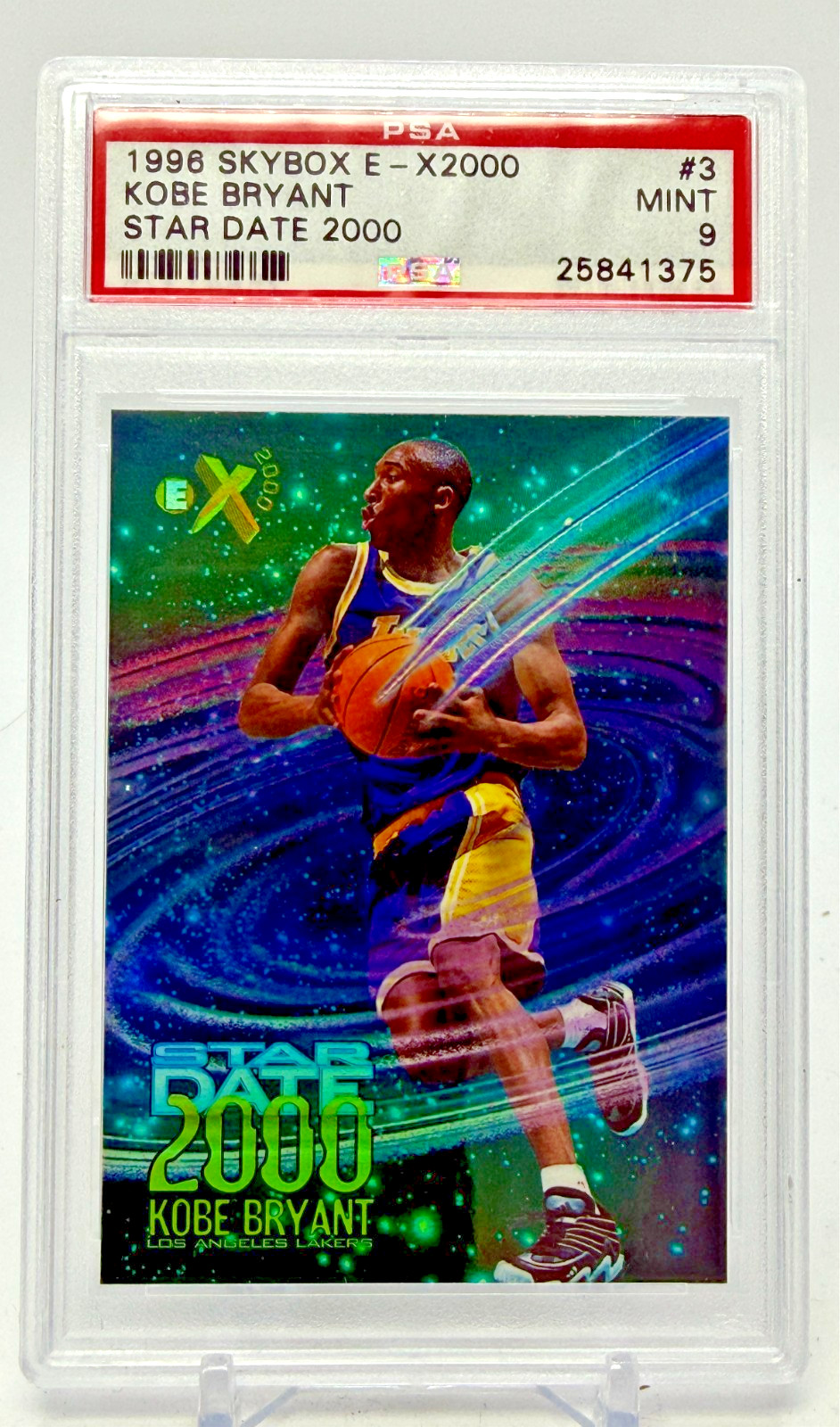 KOBE BRYANT 1996-97 SKYBOX E-X2000 #3 STAR DATE 2000 ROOKIE RC #3 PSA 9 Q5580