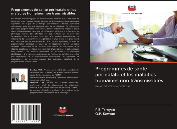 Programmes De Santé PéRinatale Et Les Maladies Humaines Non Transmissibles Buch-image