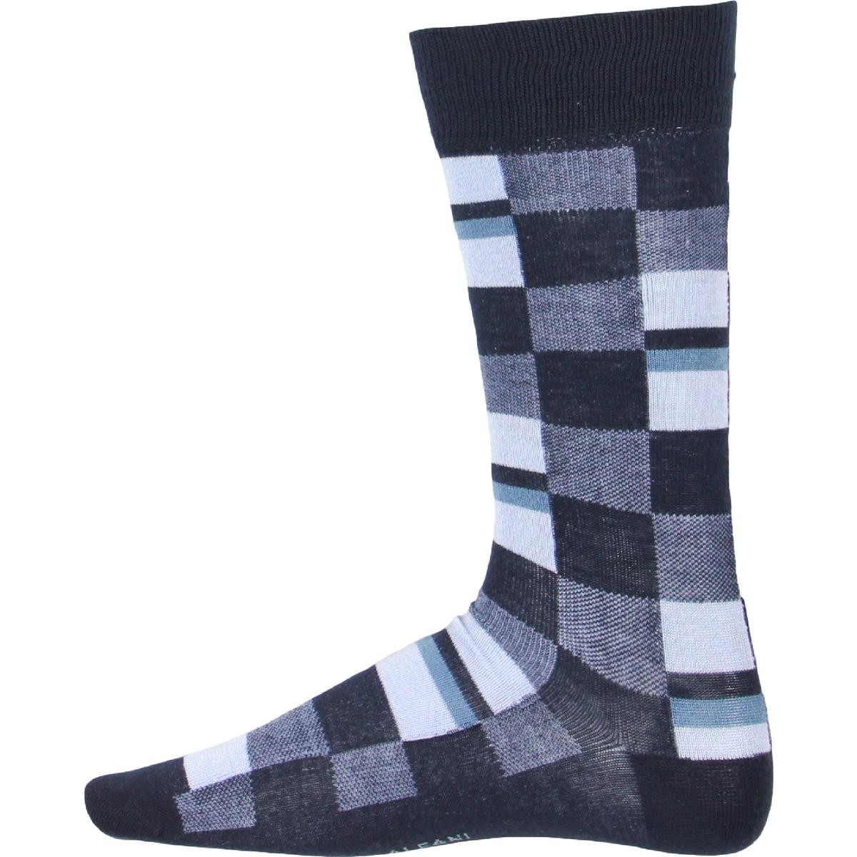 Мужские синие трикотажные носки Alfani с мозаичным принтом впитывающие влагу 10-13 BHFO 9699 2390₽