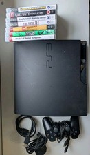 Sony PlayStation 3 - Slim 250GB Charcoal Black Console Bundle With 7 Games. 