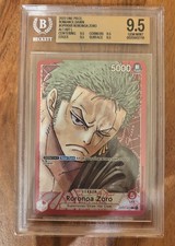 One Piece Card Game 2022 Roronoa Zoro OP01-001 L Leader Alt Art Foil JP BGS 9,5