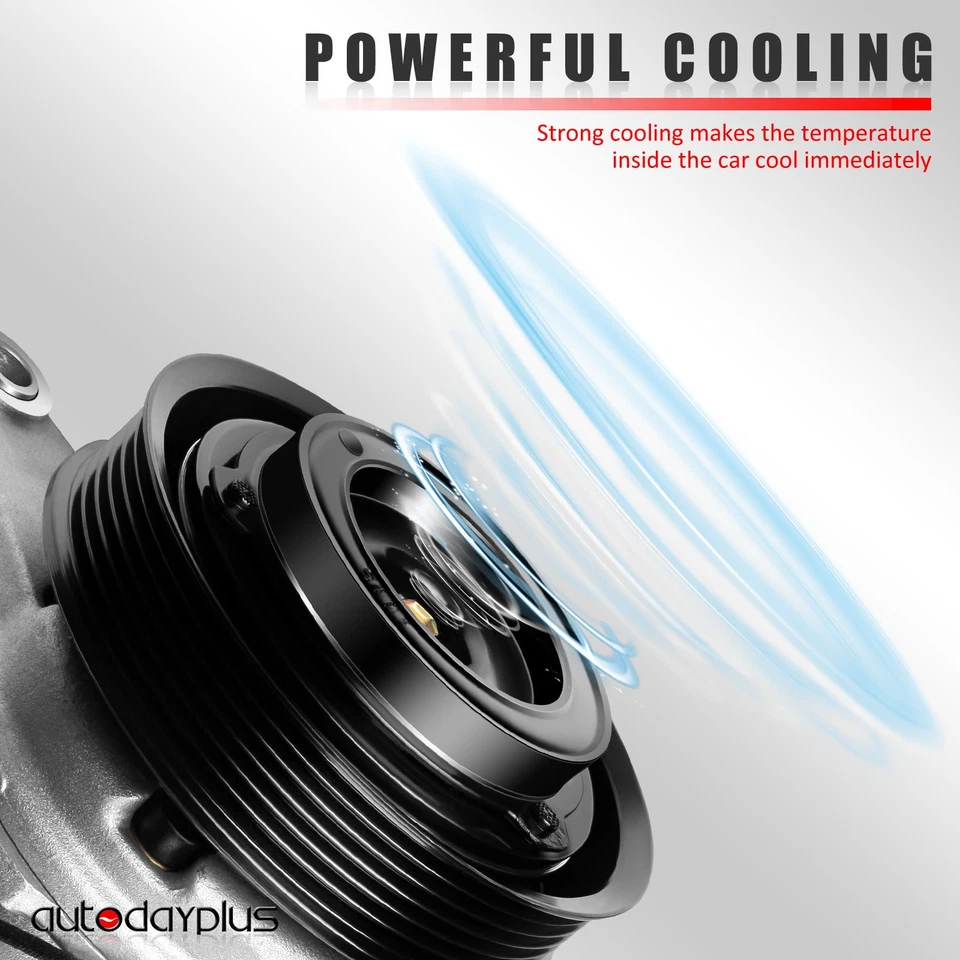 A/C AC Compressor 1993-1998 For Toyota Supra 3.0L For Lexus SC300 - Image 2 of 4