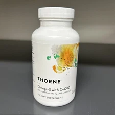 Thorne Omega-3 with CoQ10  - 90 Gelcaps EXP 06/2026 