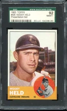 1963 TOPPS #435 WOODIE HELD SGC 8.5 INDIANS *DS11815