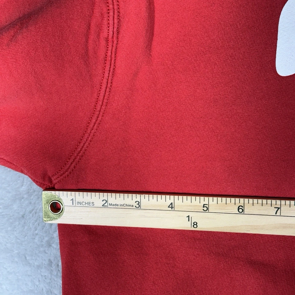 Винтажная мужская толстовка Ohio State Buckeyes 2XL красный круглый вырез FOTL 90-е США - Изображение 4 из 4