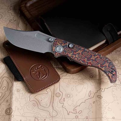 VOSA3904 Vosteed Naga Raindrop S35VN Blade Micarta Handles Top Liner Lock IKBS