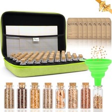 80 Slots Seed Storage Organizer with 40 Green 80 Slots with 40 Seed Envelopes