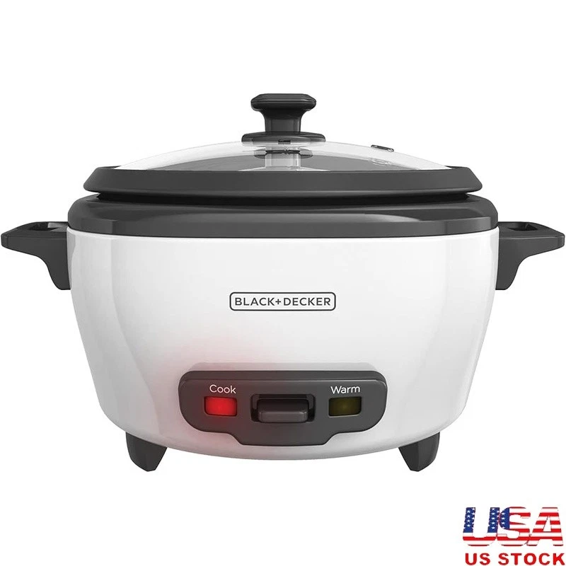 6-Cup Rice Cooker Automatic Keep Warm Nonstick Pot Steamer Basket Measuring Cup