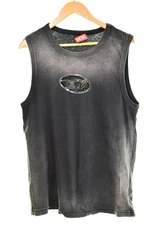 Diesel Men's S Gray Cotton Sleeveless Tank Top AB Used