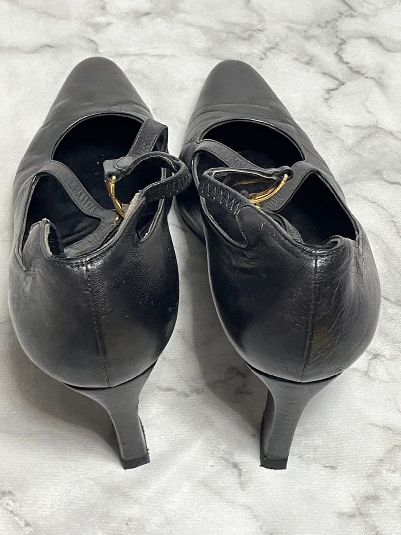 FENDI Shoes Pumps Heel FF EU 35.5 US 5.5 Leather Black Authentic thumbnail 15