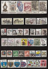 77T3   TCHECOSLOVAQUIE  40 Timbres obliteres sujets divers