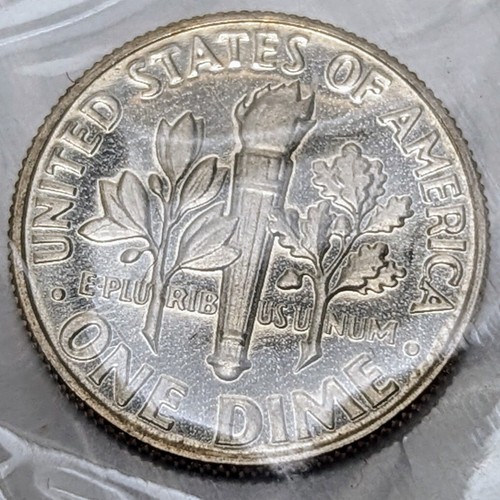1965 10C SMS (Special Strike) Roosevelt Dime; In Original Mint Cello - Picture 2 of 2