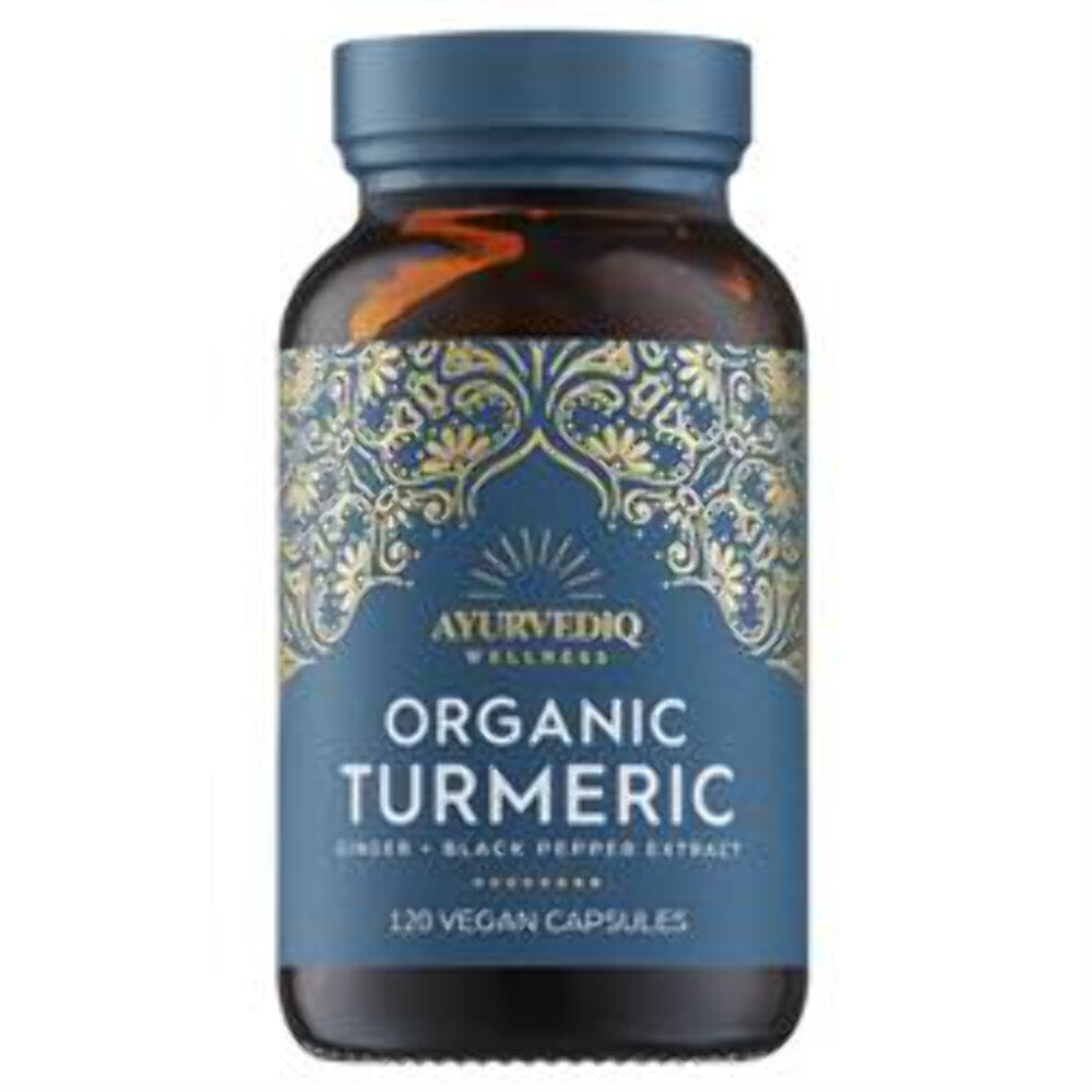Ayurvediq Wellness Turmeric Ginger & Pepper 120 Capsules