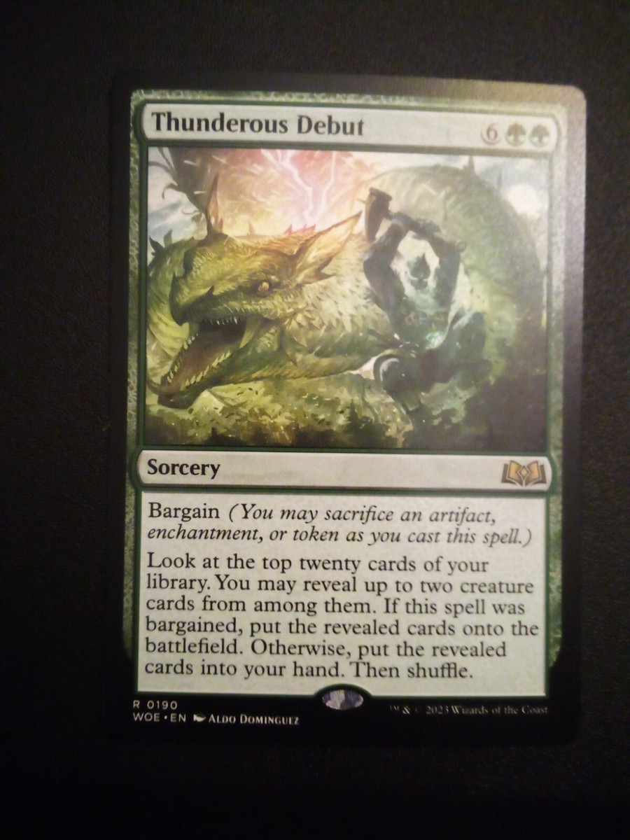 Thunderous Debut Wilds of Eldraine Magic The Gathering MTG Card rare