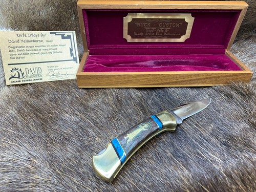 Buck David Yellowhorse Vintage 112 Custom "Kachina" Knife Limited Edt. Mint Box - Picture 5 of 12