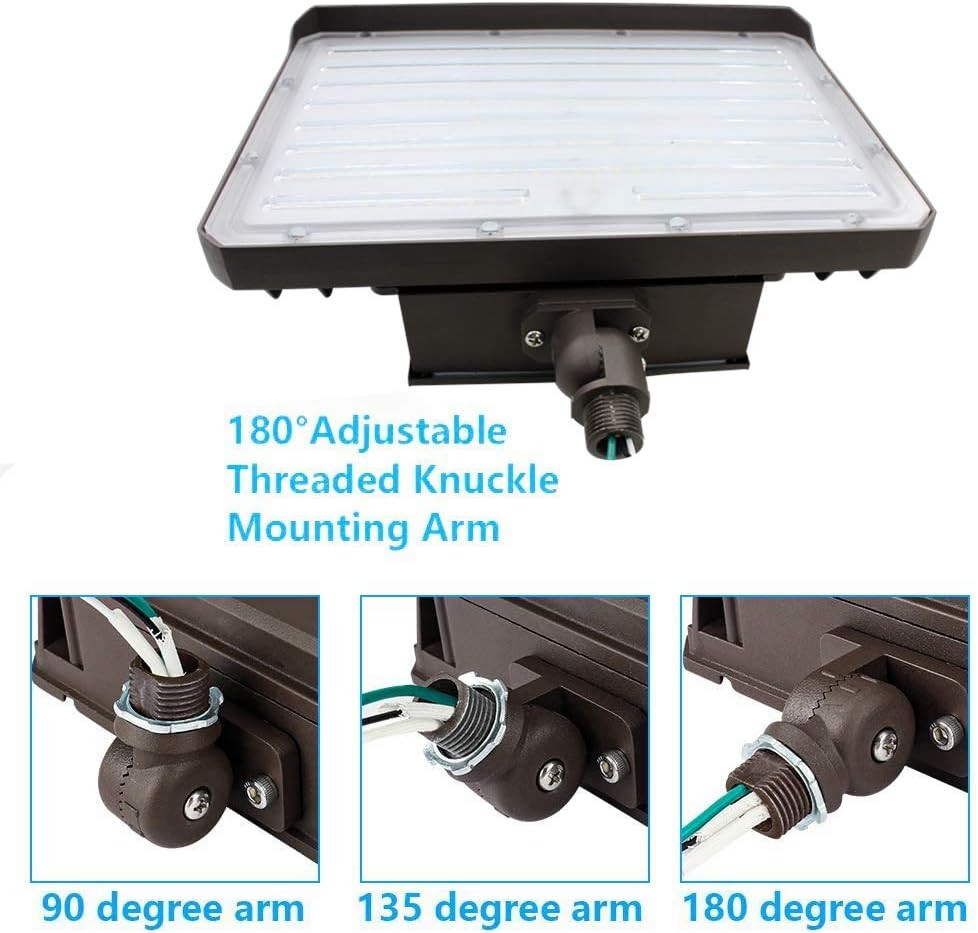 150W Outdoor LED Flood Light Dusk to Dawn with Knuckle, 21000LM 1500W Equivalent