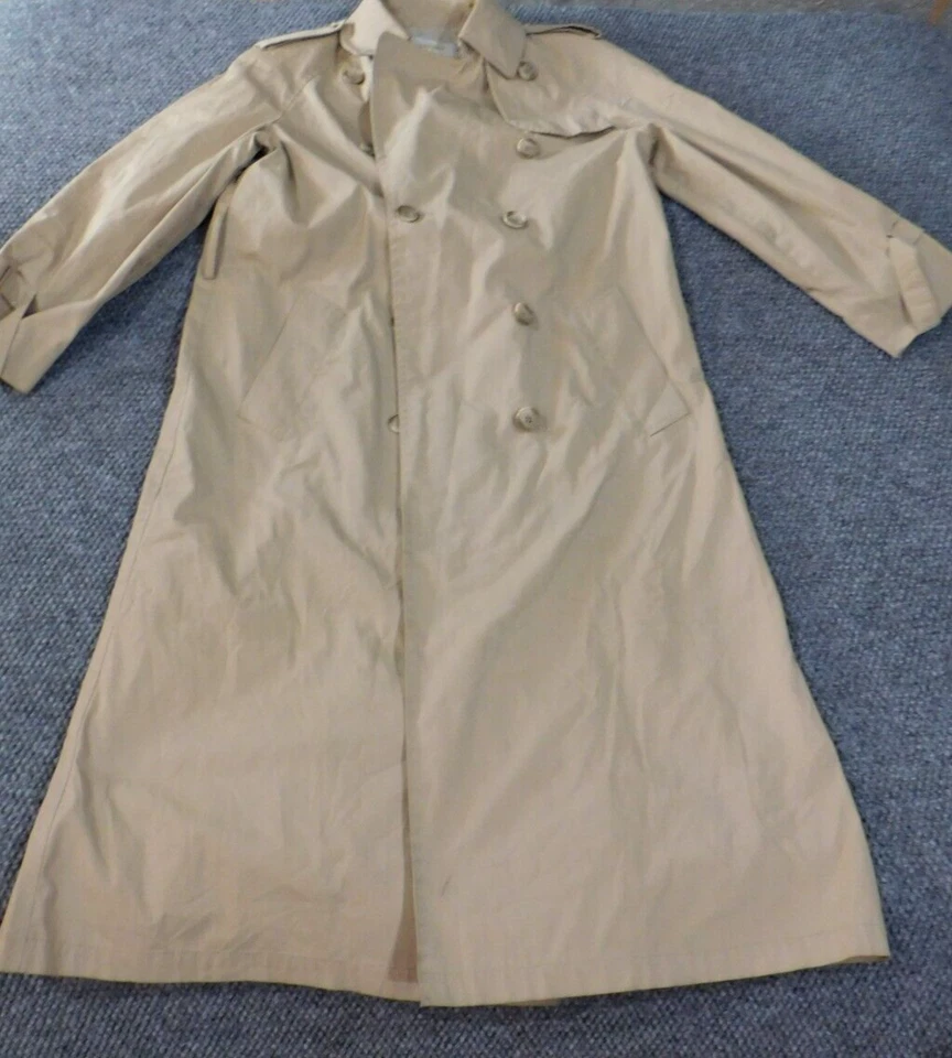 london fog trench coat womens 6 beige button classic lined winter casual formal - Image 3 of 4