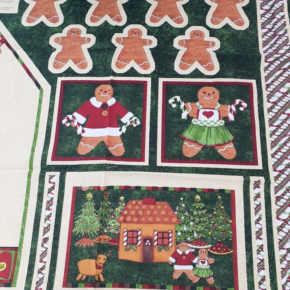 Panel de Costura Niños Navidad Pan de Jengibre Delantal Jengibre Árboles Robin Betterly Foto 4 de 4