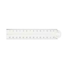 MUJI Polycarbonate Double Ruler 15/30cm Clear