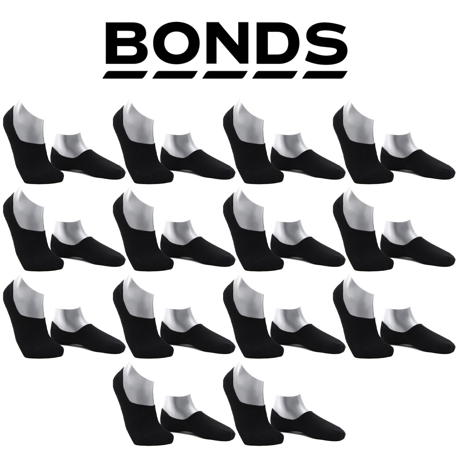 14 Pairs Bonds Sport Mesh Footlet Mens Black Low Cut No Show Socks SYRU2N Bulk