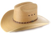 Larry Mahan Saltillo Natura Straw Cowboy Hat Size 7 1/4 Larry Mahan Saltillo Natura Straw Cowboy Hat Size 7 1/4
