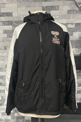 Holloway Varsity Tennis Jacket Men's S Black  White