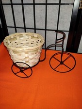 ✅ Triciclo de alambre con cesta redonda