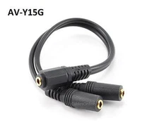 9" Stereo 3.5mm 2-to-1 Female Gold-Plated Splitter Cable, AV-Y15G