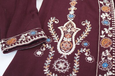 Womens Soft Surroundings Large Embroidered Tunic Plum Gorgeous | eBay