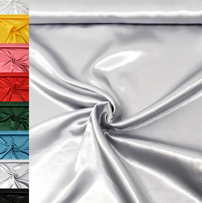 MAGAM-Stoffe "Estelle" Satin glänzend einfarbig uni ideal für Kleidung Meterware