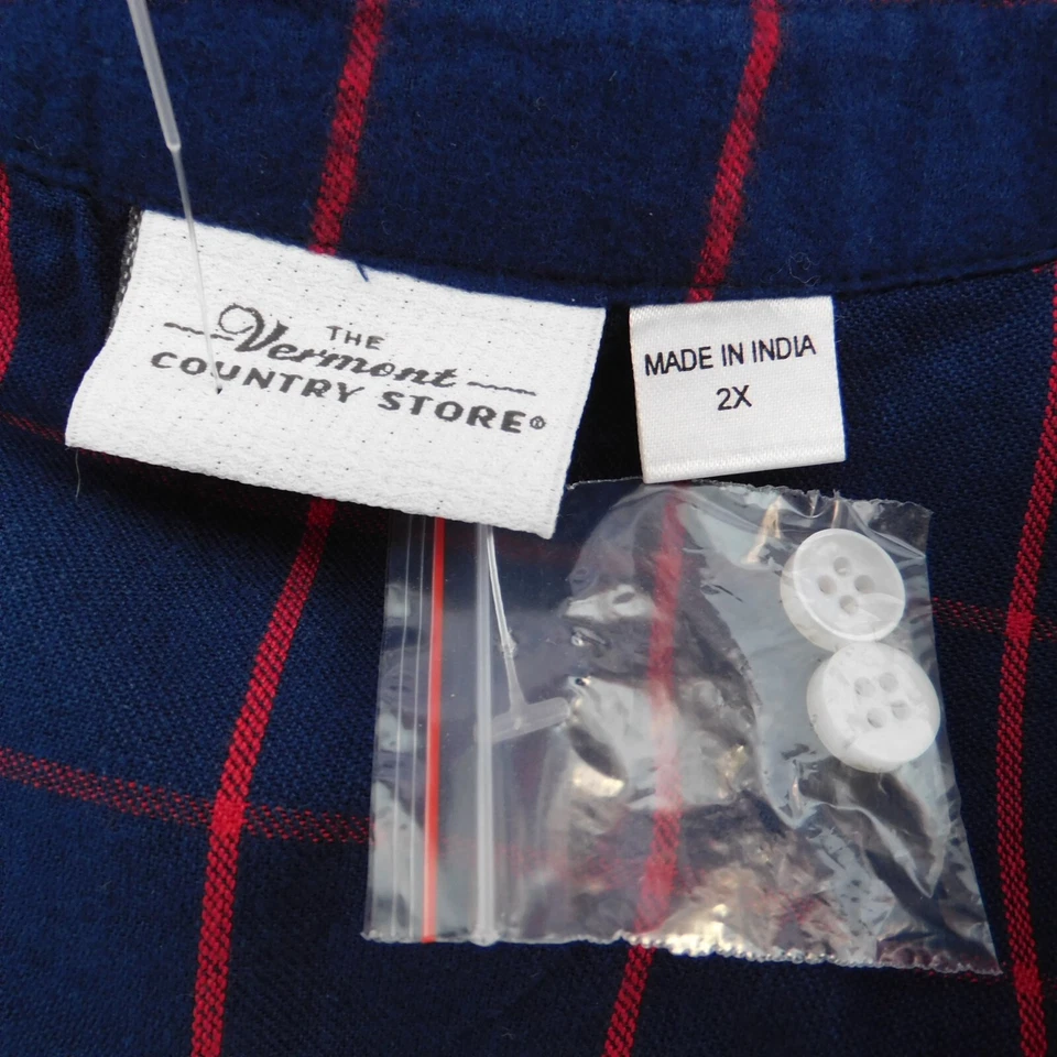 NEW Womens Flannel Retro Dress Overalls A line Jumper 2X Sleeveless Layering - Image 3 of 4