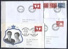Denmark N16 FDC 1966-67 addressed Royal Wedding musical instruments 4 pcs
