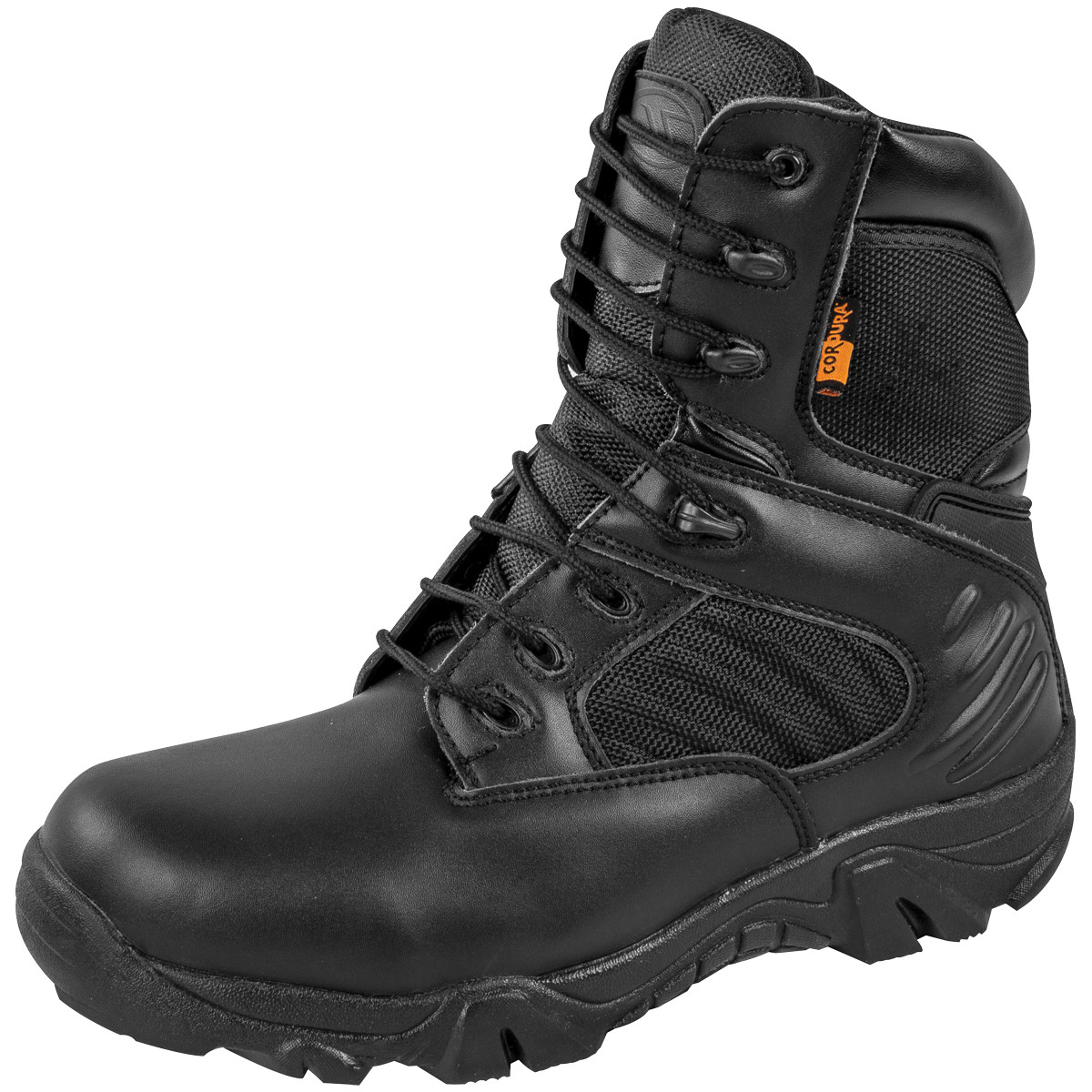 Highlander Echo Botas Cuero Militar Impermeable Hombre Calzado Cordura Negro